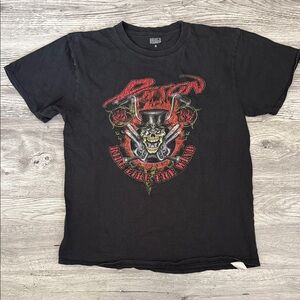 Poison 'Ride Like The Wind' Graphic Tee - Black